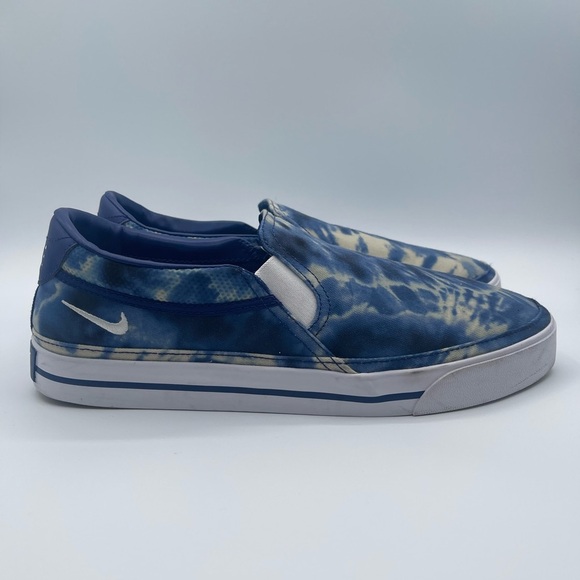 Nike Other - Men Nike Court Legacy Print Slip On Shoes Sneakers Blue White Tie Dye DH1439 901